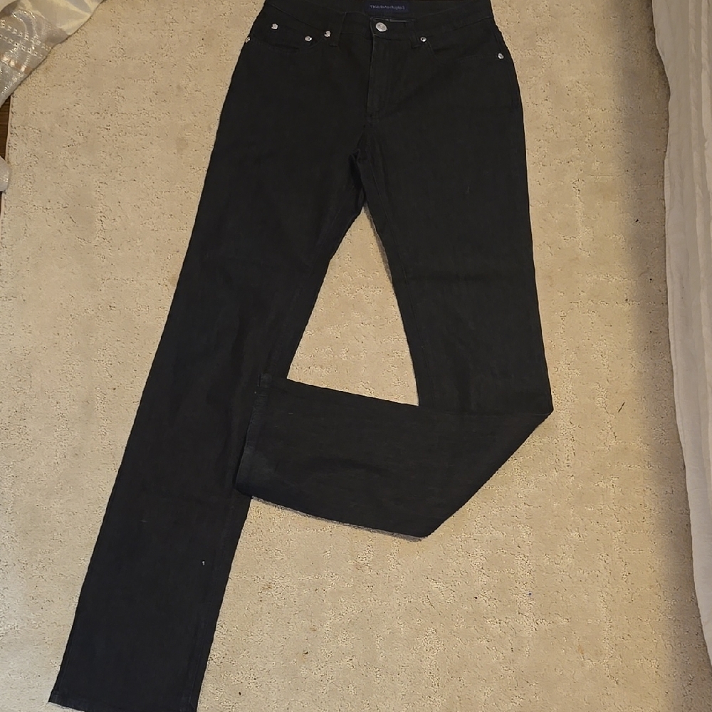 Trussardi Black Straight-Leg Jeans